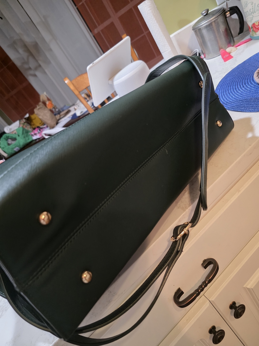 Dark Green Women’s Shoulder Bag - Elegant Everyday Carry